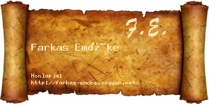 Farkas Emőke névjegykártya
